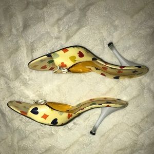 Via Spiga Shoes - 9M Via Spiga Poker Card 3” Peep Tie kitten Heel Via Spiga Shoes - 9M Via Spiga Poker Card 3” Peep Tie kitten Heel
